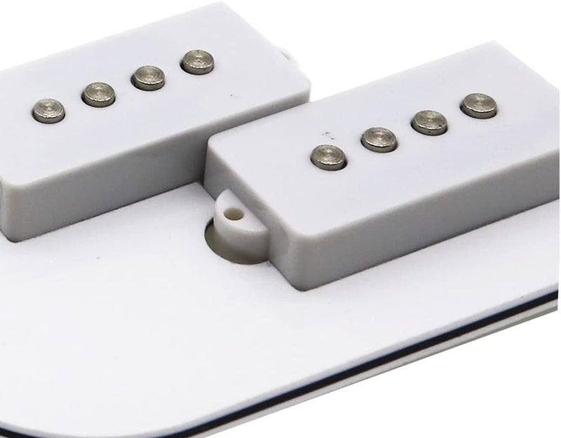 ROZILO White 3 Ply Pre-wired Bass Pick Guard Loaded P Bass Pickguard for Precision P Bass - Image 4